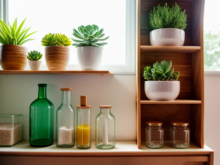 An organized shelf featuring gut health supplements and school papers.