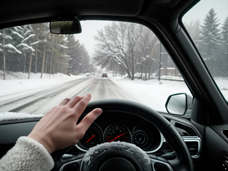 A calm commute through Denver traffic, signifying digestive comfort during stress.