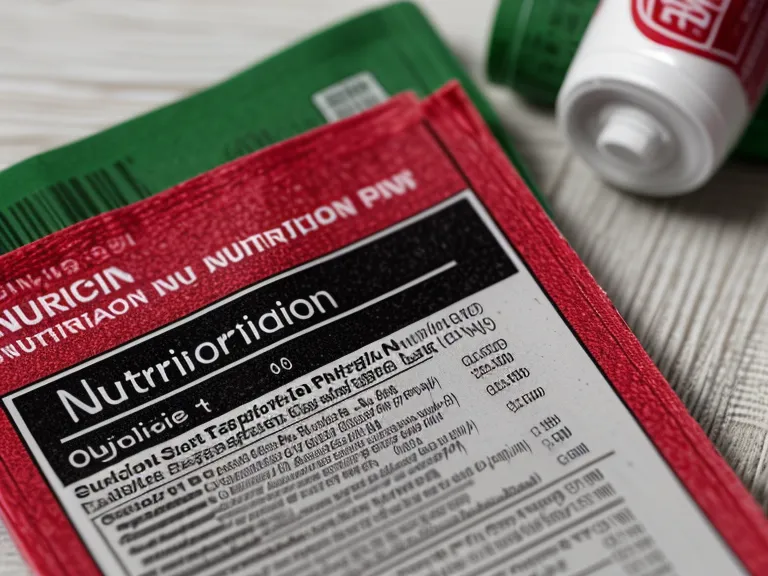 Close-up of a supplement label being graded with a red pen.