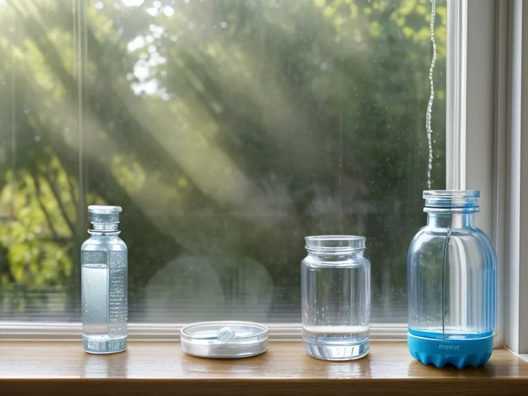 A glass of water and supplements on a windowsill overlooking a Denver backyard.